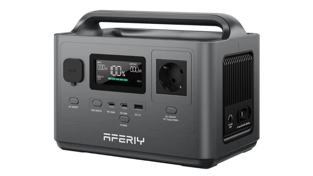 Estación de energía portátil AFERIY P040 de 400 W y 256 Wh