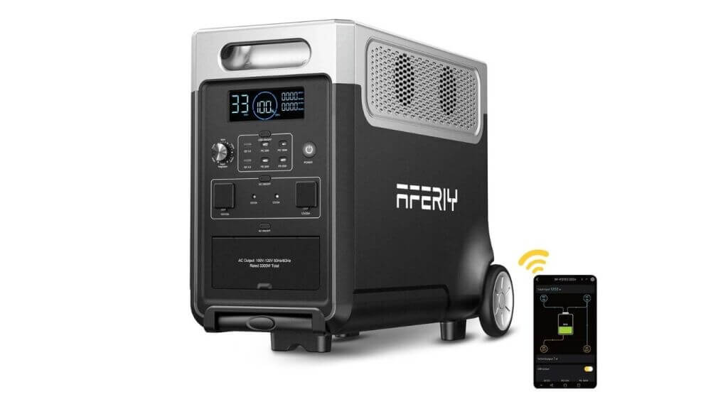 Estación de energía portátil AFERIY P310 con control por aplicación 3600 W, 3840 Wh