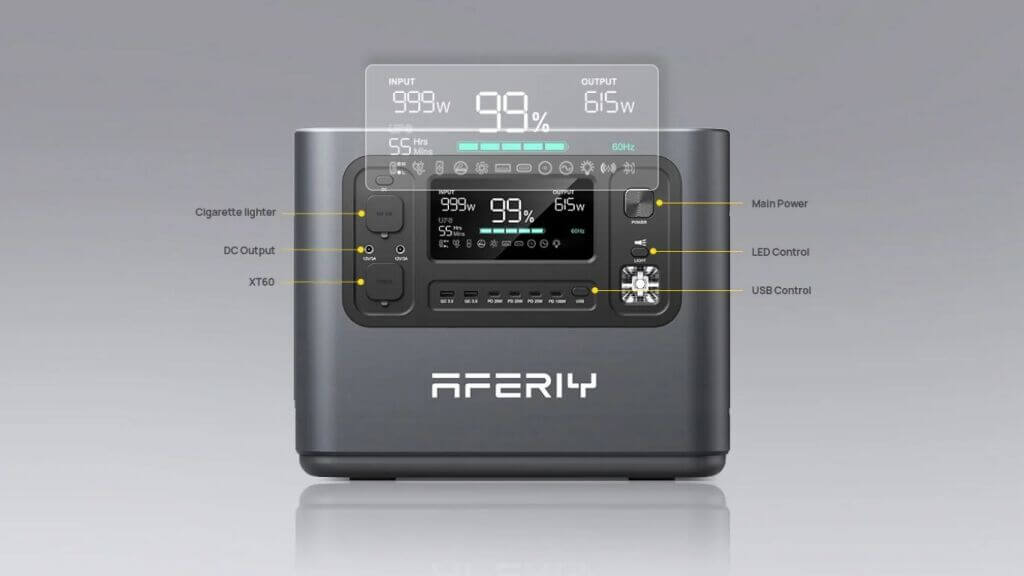 estación energía portátil mandos